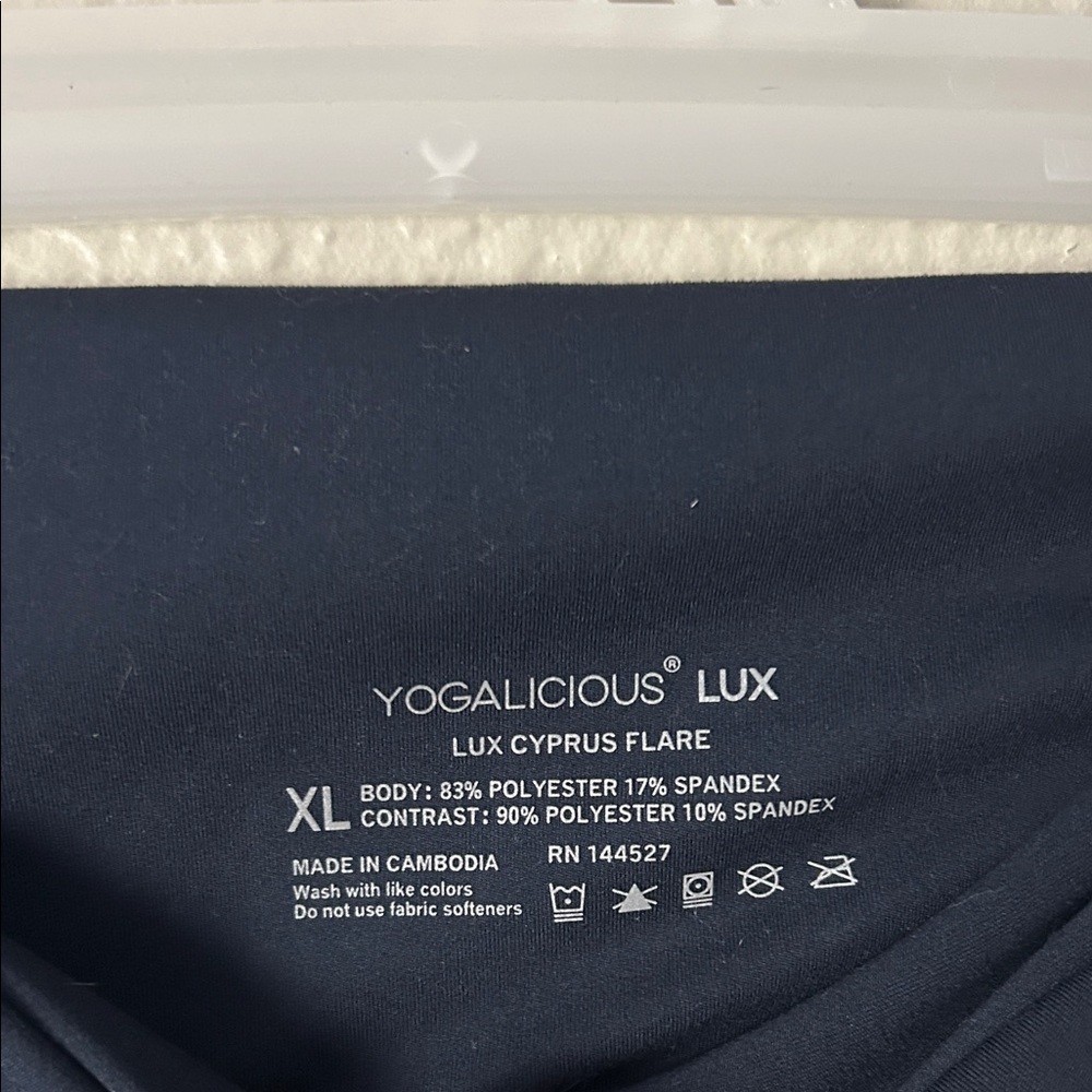 Yogalicious Lux Flare Leggings - Deep Blue